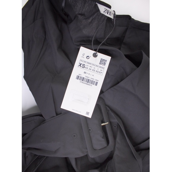 Zara NWT Poplin Blouse with Matching Belt in size XS. - Picture 8 of 9